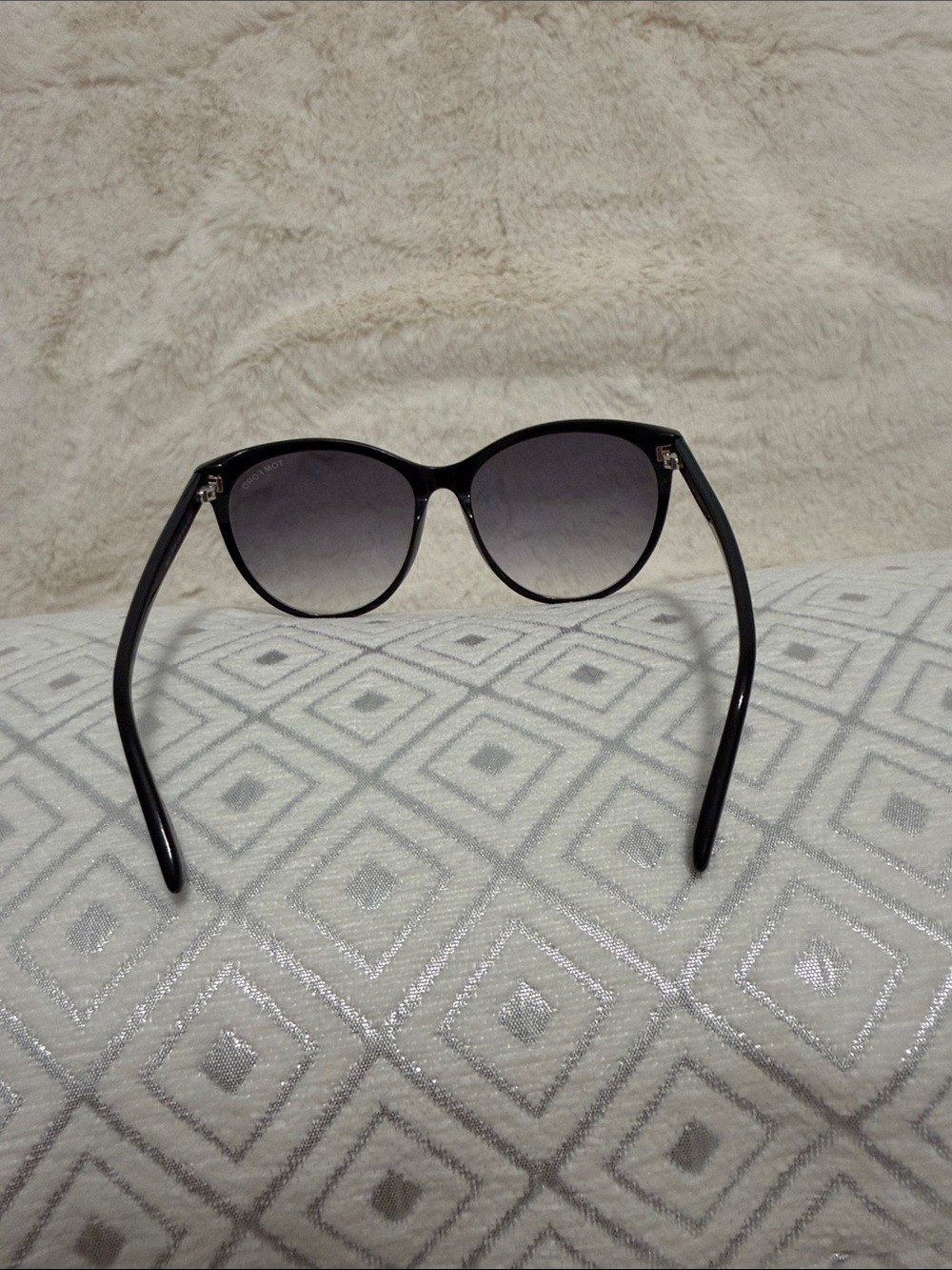 Tom Ford Black Frame Sunglasses with Gray Gradient Lenses - Picture 3 of 6